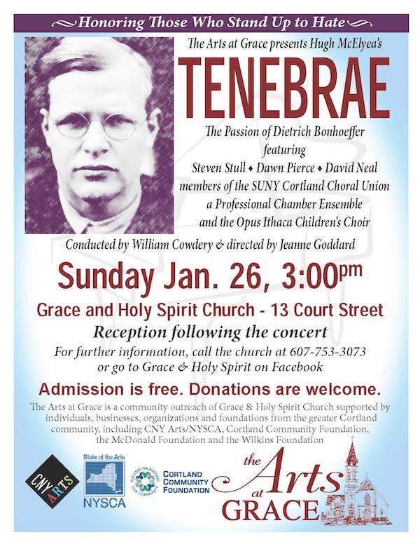 Poster of Tenebrae concert at Grace and Holy Church 2020